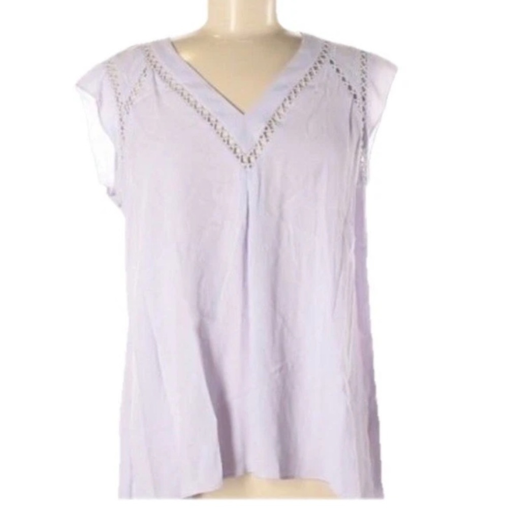 NWT Rebecca Taylor Sleeveless Blouse Top Wild Orchid Light Purple Size 6 - Picture 2 of 9